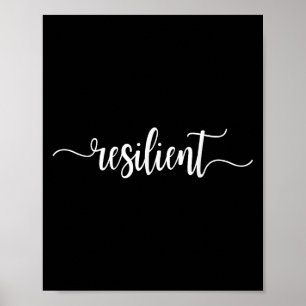 Resilient Mental Strength Self-esteem Motivation R Poster