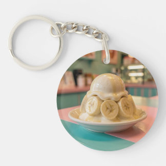 Resin Banana Sundae | Retro Ice Cream Shop Key Ring