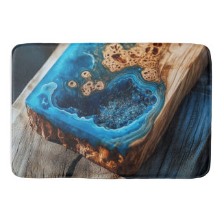 Resin Wood Print Nature Art Bath Mat
