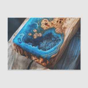 Resin Wood Print Nature Art Tissue Paper