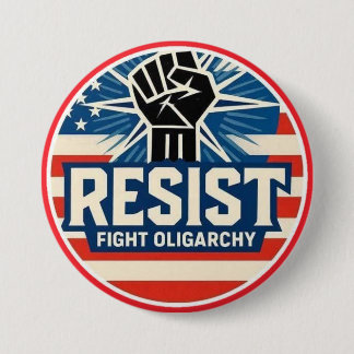 RESIST 7.5 CM ROUND BADGE