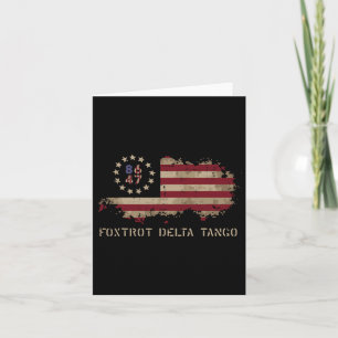 Resist 8647 Foxtrot Delta Tango Usa Flag Protest M Card
