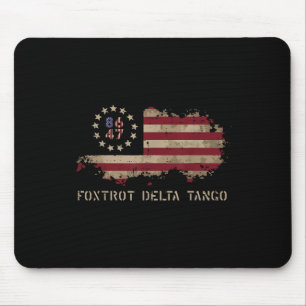 Resist 8647 Foxtrot Delta Tango Usa Flag Protest M Mouse Pad