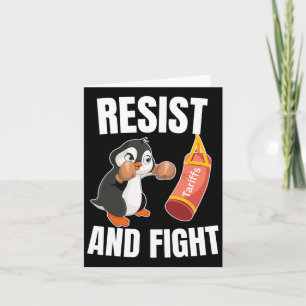 Resist And Fight Penguin Boxing Tariff Penguins Ac Card