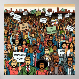 Resist and Impeach Trump Poster