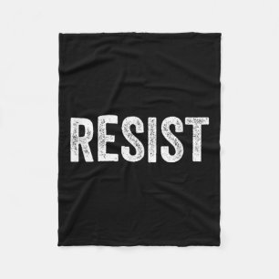 Resist Anti-trump Protest March Political Defiant Fleece Blanket