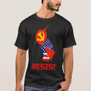 Resist Anti Vaccine Mandates and Communisum  T-Shirt