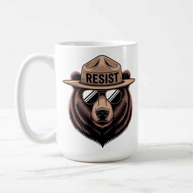 Resist Bear Ranger Coffee Mug (Left)