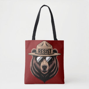 Resist Bear Ranger Tote Bag