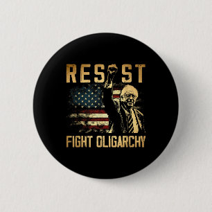 Resist Bernie Sanders Fight Oligarchy Freedom Prot 6 Cm Round Badge