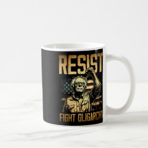 Resist Bernie Sanders Fight Oligarchy Freedom Prot Coffee Mug