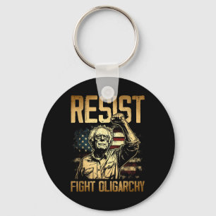 Resist Bernie Sanders Fight Oligarchy Freedom Prot Key Ring