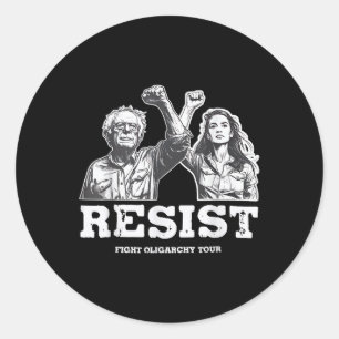 Resist Bernie Sanders Freedom Us National Service Classic Round Sticker