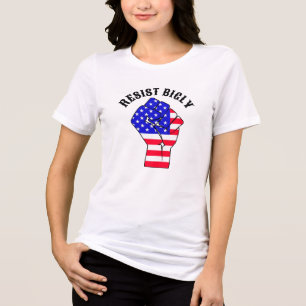 Resist Bigly Anti-Trump Tri-Blend Shirt