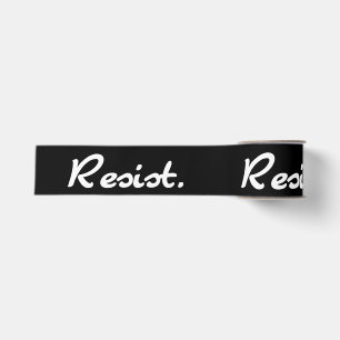 Resist Black and White Resistance Grosgrain Ribbon
