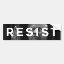 RESIST bumper sticker, black and white