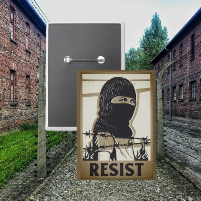 Resist Button – Woman in Ski Mask (Creator Uploaded)