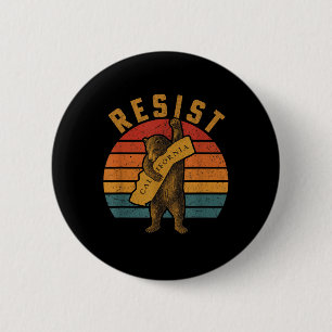 Resist California Bear 6 Cm Round Badge