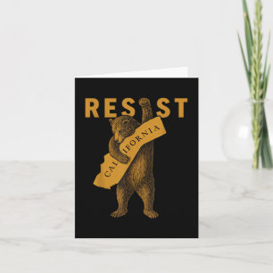 Resist California Bear  Card