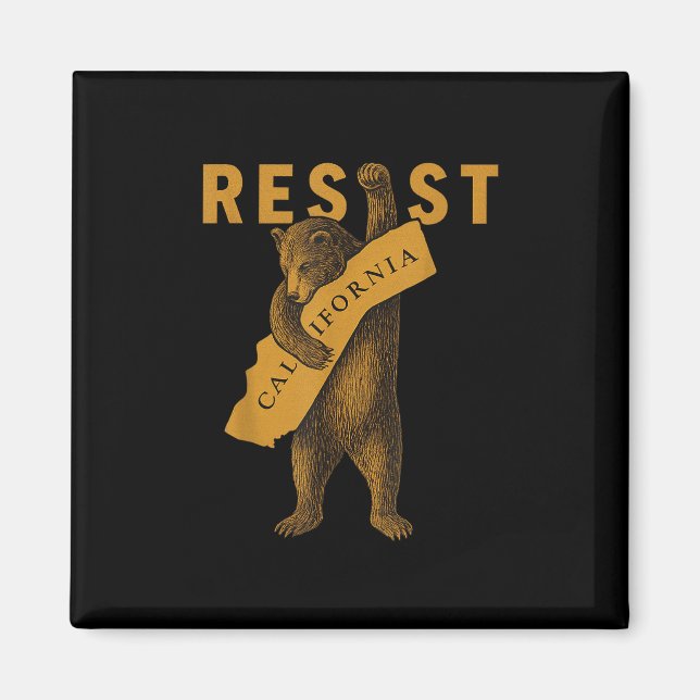 Resist California Bear  Magnet (Front)
