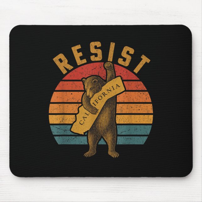 Resist California Bear  Mouse Pad (Front)