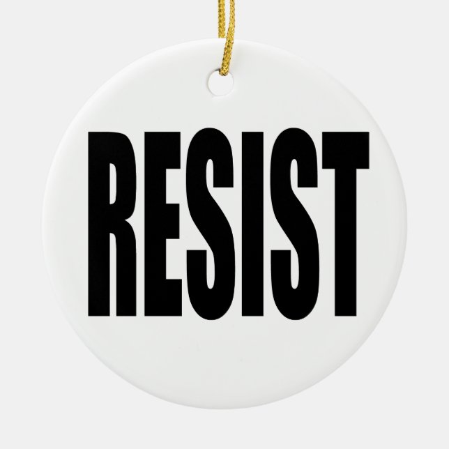 RESIST CERAMIC TREE DECORATION (Front)