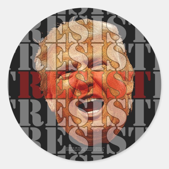 RESIST CLASSIC ROUND STICKER (Front)