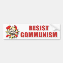 RESIST COMMUNISM Smashed Hammer and Sickle Pro USA