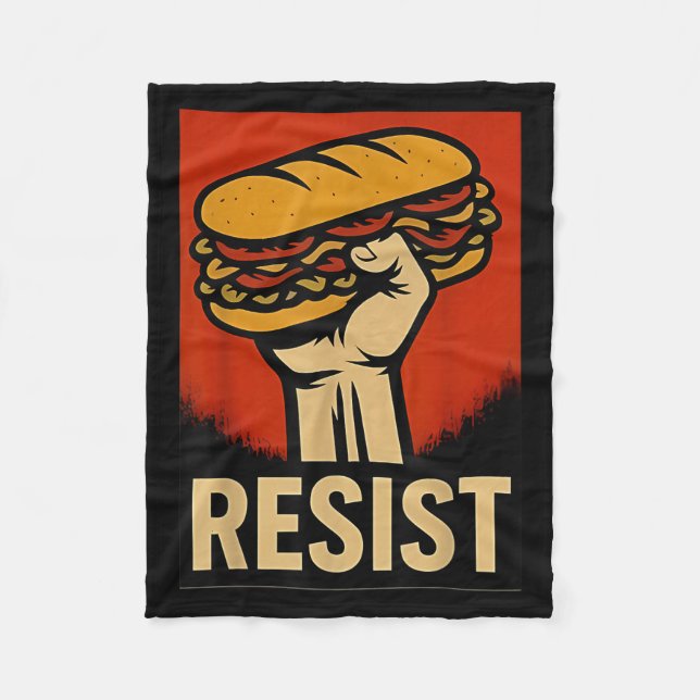 Resist Dc Sandwich Thrower  Fleece Blanket (Front)
