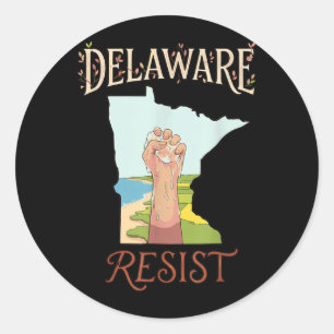 Resist Delaware Political Protest Classic Round Sticker