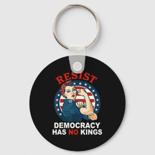 Resist democracy has kings woman's girl america key ring