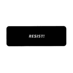 Resist! (Distressed) Return Address Label