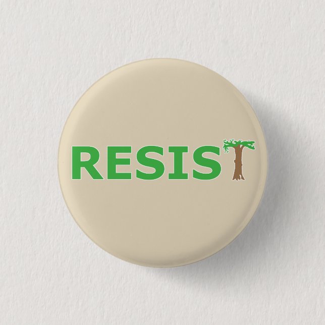 RESIST - Eco version 3 Cm Round Badge (Front)