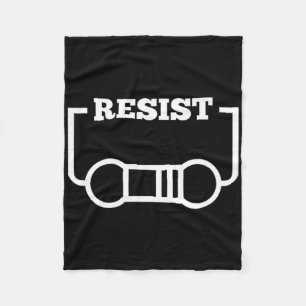 Resist Electricity Funny Physics Shirt Math Jokes Fleece Blanket