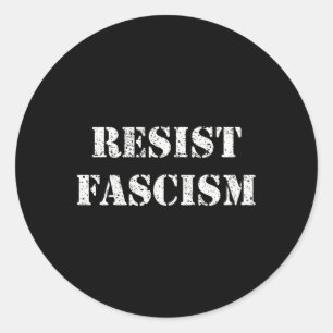 Resist Fascism Classic Round Sticker