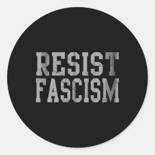 Resist Fascism Classic Round Sticker