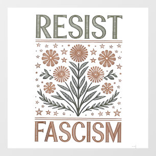 Resist Fascism Floral Transgender LGBTQ Anti-Trump