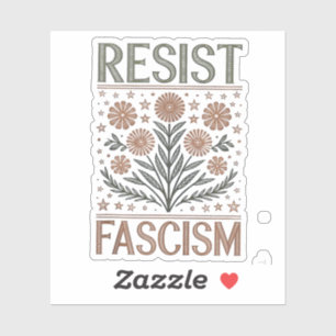 Resist Fascism Floral Transgender LGBTQ Anti-Trump