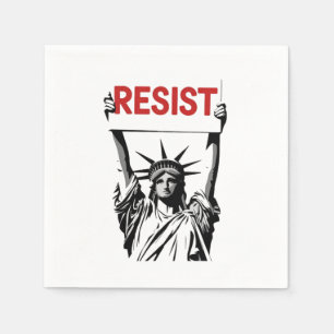 Resist Fascism Floral Transgender LGBTQ Anti-Trump Napkin