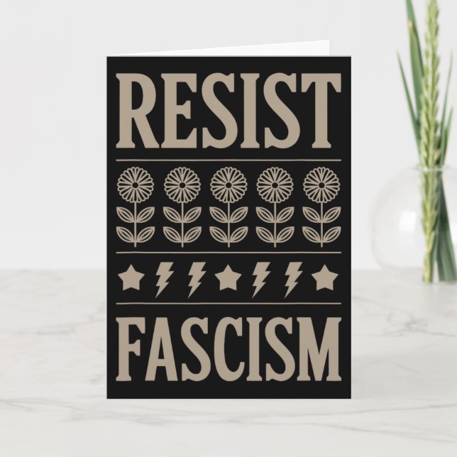 Resist Fascism Protest Trump Anti Trump 10  Card (Front)