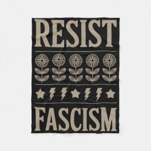 Resist Fascism Protest Trump Anti Trump 10 Fleece Blanket