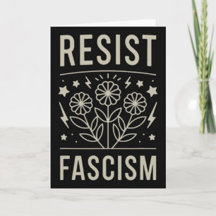 Resist Fascism Protest Trump Anti Trump 11 Card