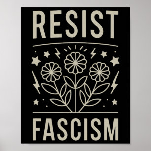 Resist Fascism Protest Trump Anti Trump 11 Poster