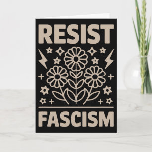 Resist Fascism Protest Trump Anti Trump 12 Card