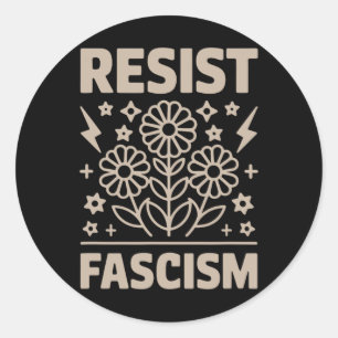Resist Fascism Protest Trump Anti Trump 12 Classic Round Sticker