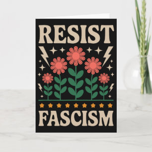 Resist Fascism Protest Trump Anti Trump 14 Card