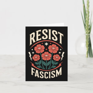 Resist Fascism Protest Trump Anti Trump 2 Card