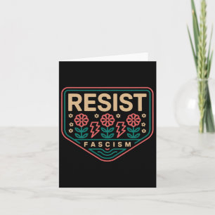 Resist Fascism Protest Trump Anti Trump 2 Card