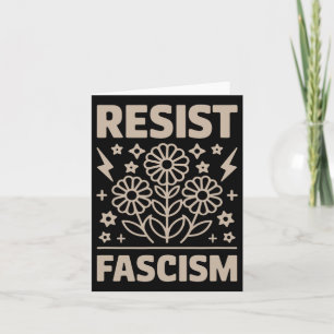 Resist Fascism Protest Trump Anti Trump 3 Card