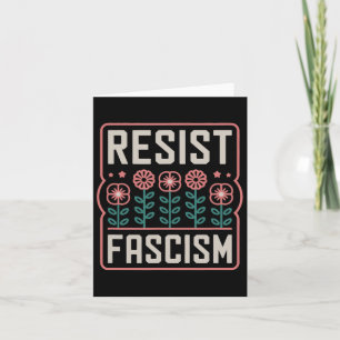 Resist Fascism Protest Trump Anti Trump 3 Card